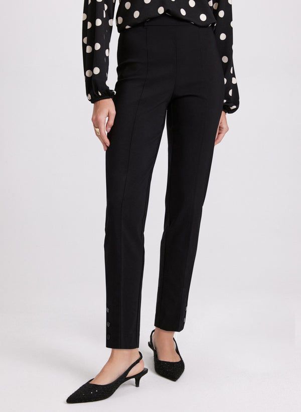 laura Slim Pull-On Ankle Pants