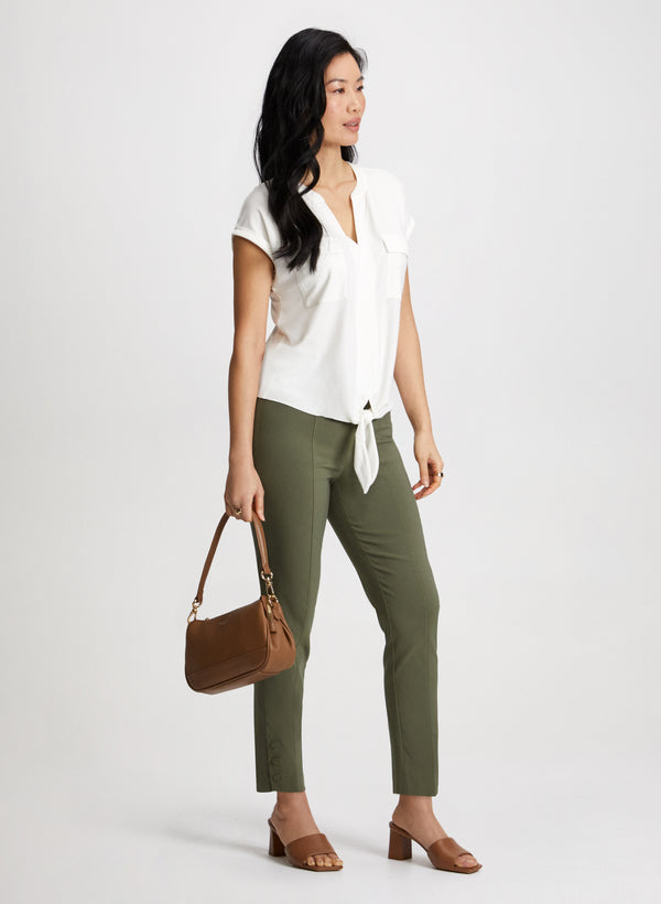 Laura Slim Pull-On Ankle Pants