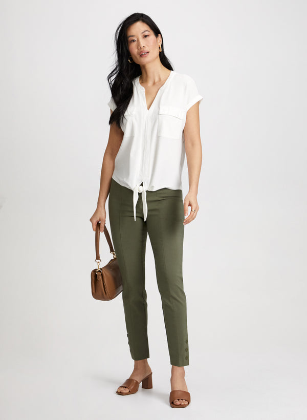 Laura Slim Pull-On Ankle Pants