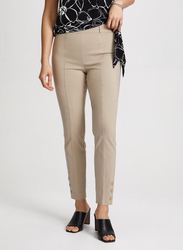 laura Slim Pull-On Ankle Pants