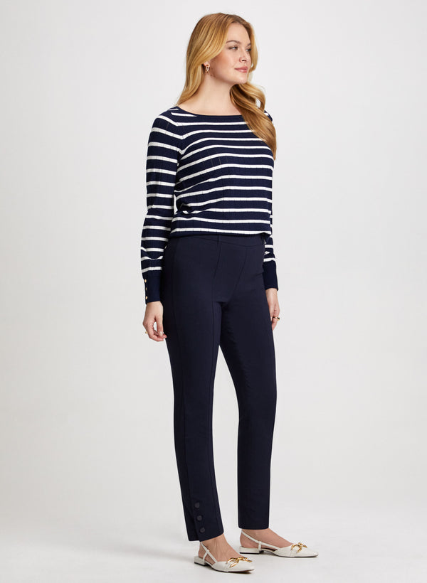 Laura Slim Pull-On Ankle Pants