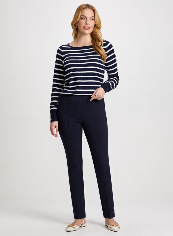 Laura Slim Pull-On Ankle Pants
