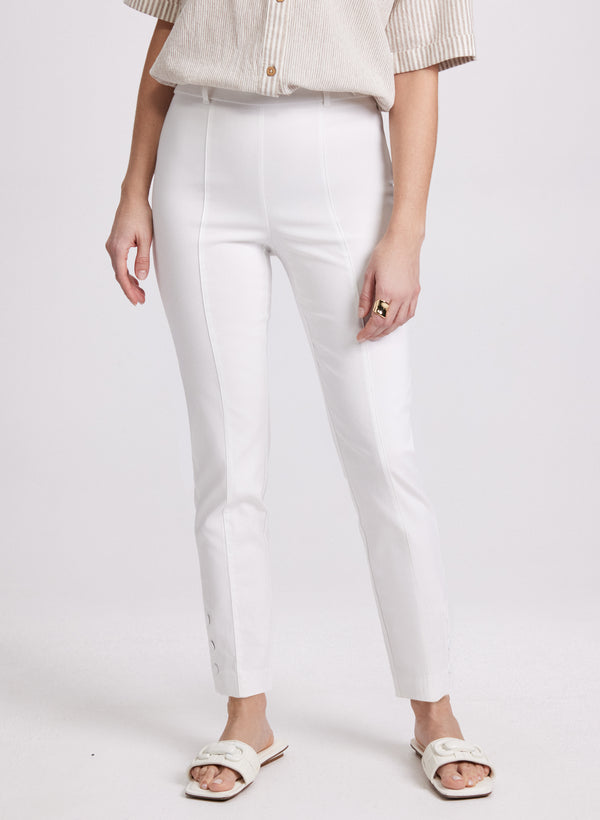 laura Slim Pull-On Ankle Pants