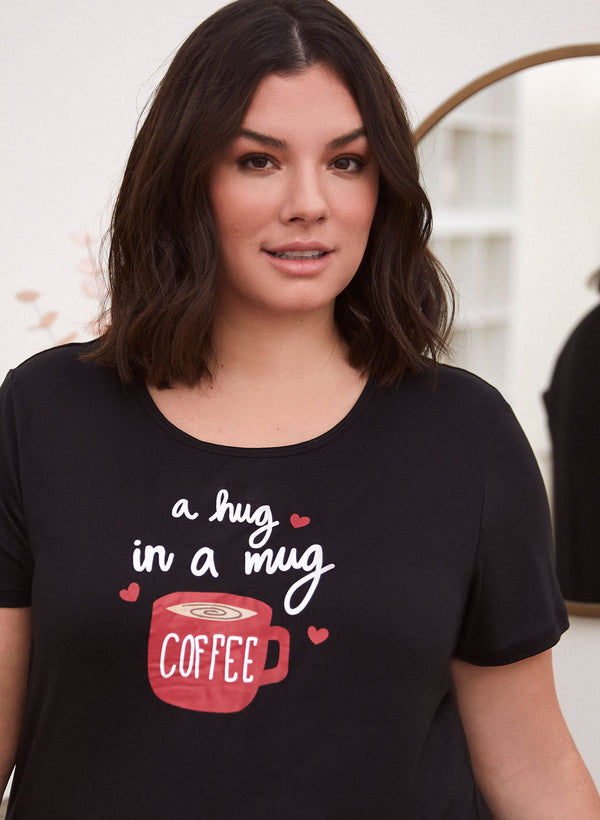 Laura Slogan PJ Set With Socks