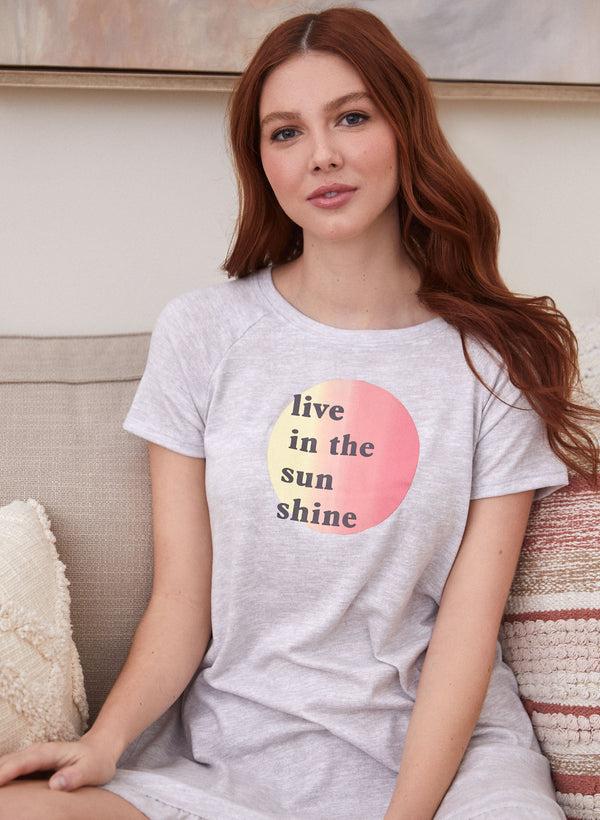 Laura Slogan Print Sleepshirt