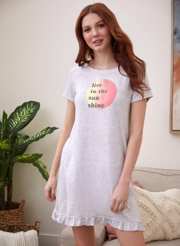 Laura Slogan Print Sleepshirt