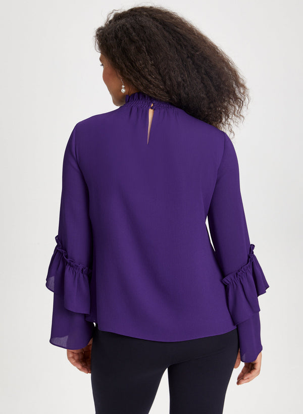 Laura Smock Neck Blouse
