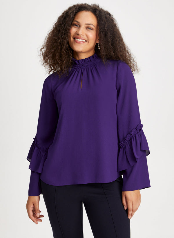 laura Smock Neck Blouse