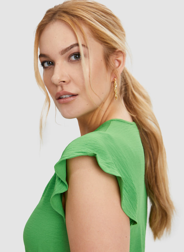 Laura Smocked Waist Ruffle Dress