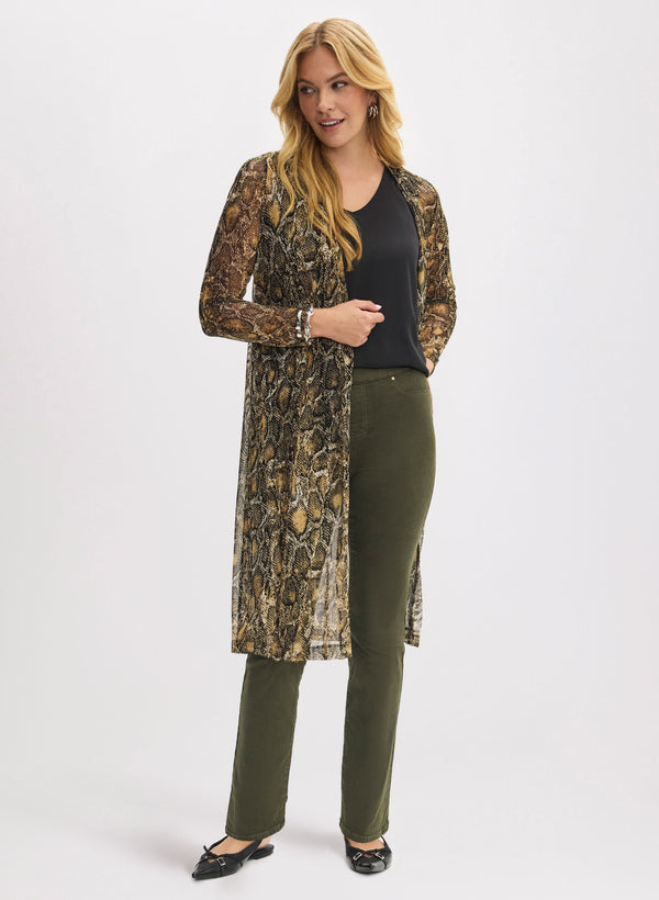 Laura Snake Print Mesh Cover-Up
