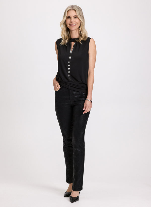 Laura Snake Print Straight Leg Jeans