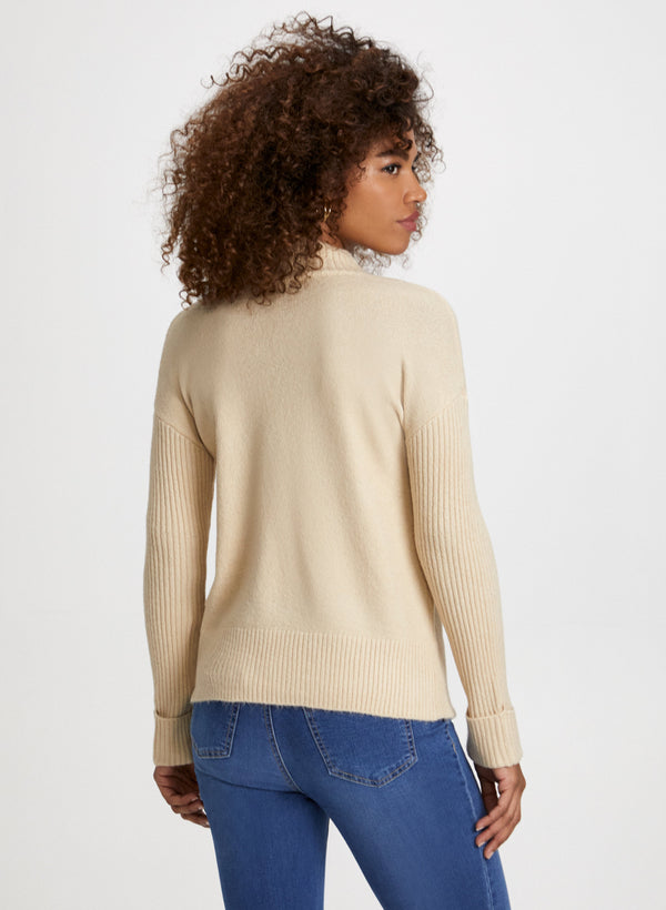 Laura Snowflake Appliqué Knit Sweater