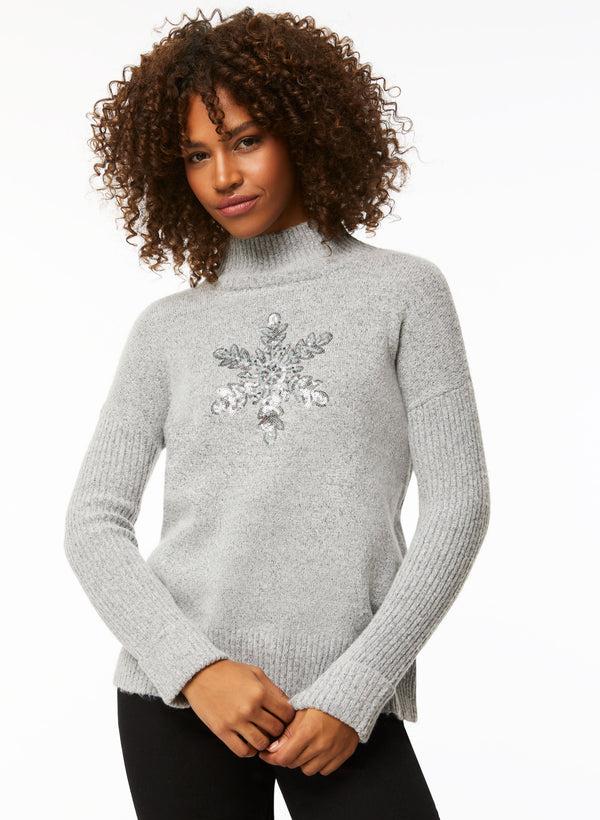 laura Snowflake Appliqué Sweater