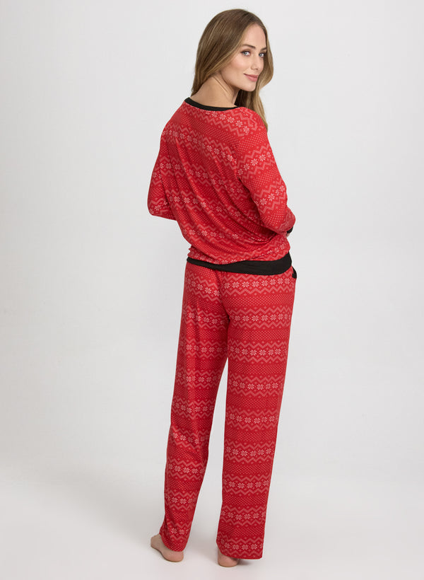 Laura Snowflake Print Pyjama Set