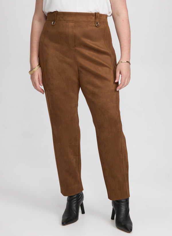 laura Sofia Faux-Suede Pants