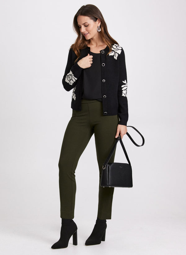 Laura Sofia Pull-On Slim-Leg Pants