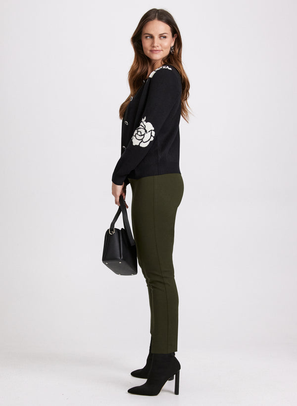 Laura Sofia Pull-On Slim-Leg Pants