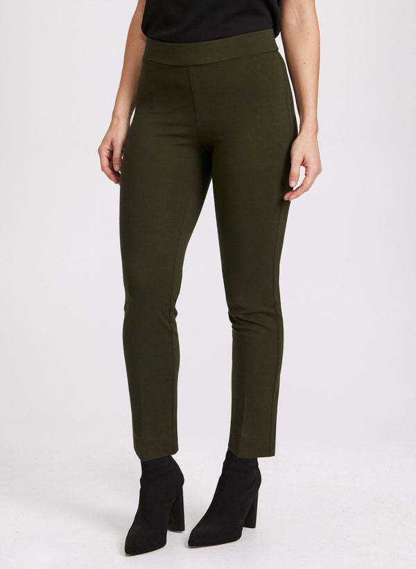laura Sofia Pull-On Slim-Leg Pants