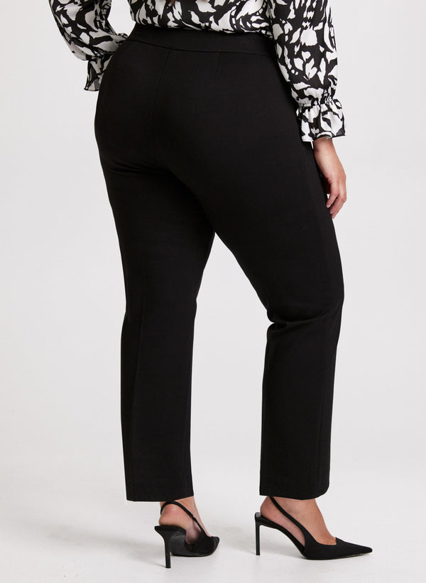 Laura Sofia Pull-On Straight-Leg Pants
