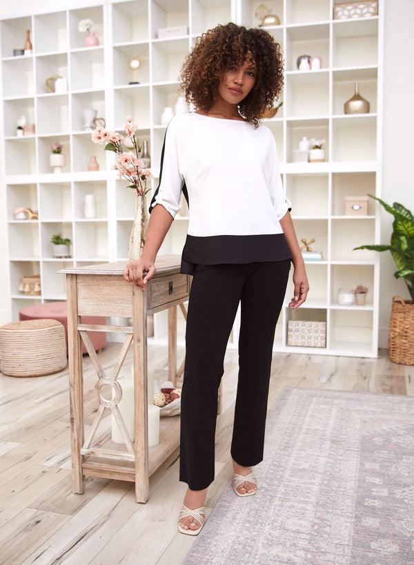 Laura Sofia Pull-On Straight-Leg Pants - Regular