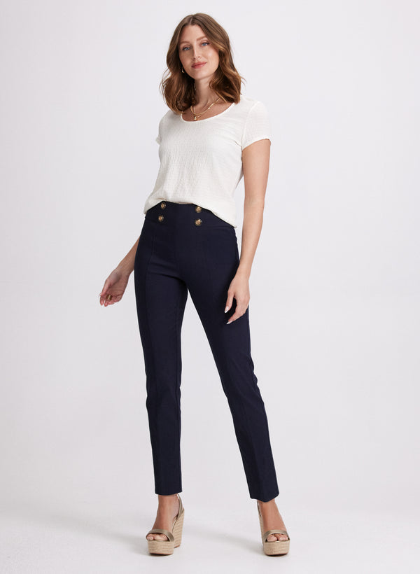 Laura Sofia Slim-Leg Pants - Short