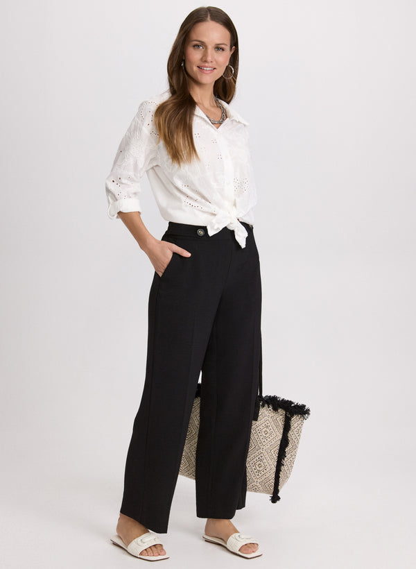 Laura Sofia Straight-Leg Pants