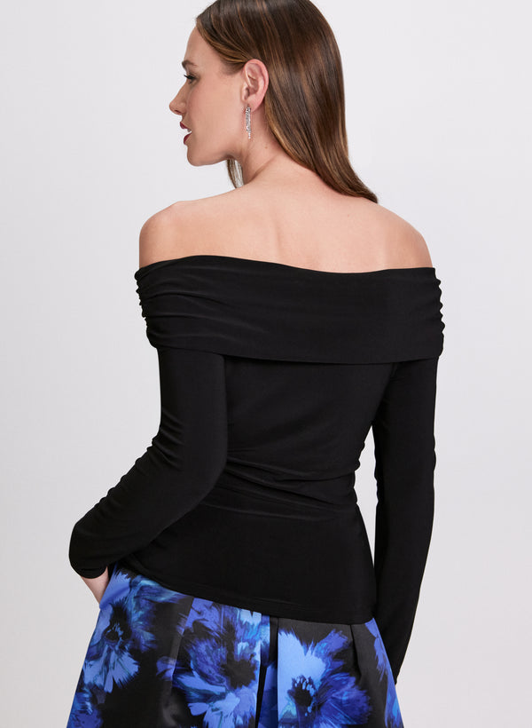 Laura Solid Off-The-Shoulder Top
