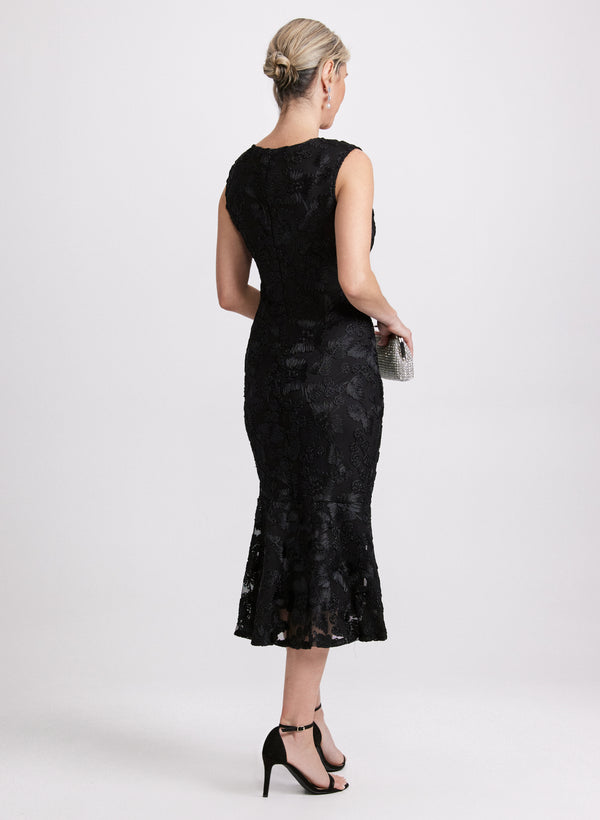 Laura Soutache Embroidered Lace Dress