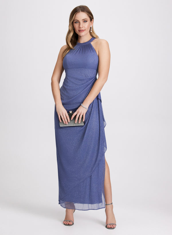 laura Sparkling Halter Neck Dress