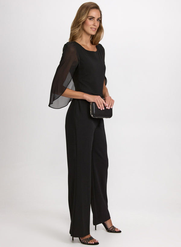 Laura Split Cape Sleeve Jumpsuit