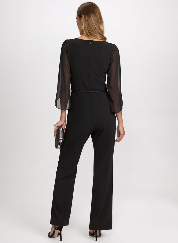 Laura Split Cape Sleeve Jumpsuit