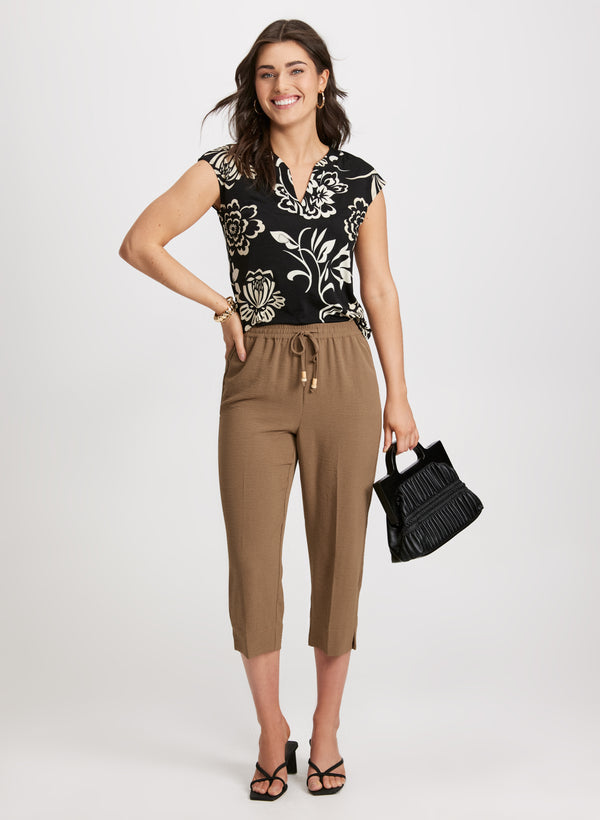 Laura Split Neck Floral Top