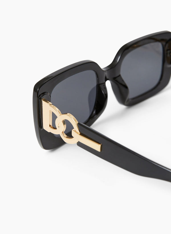 Laura Square Frame Chain Link Sunglasses