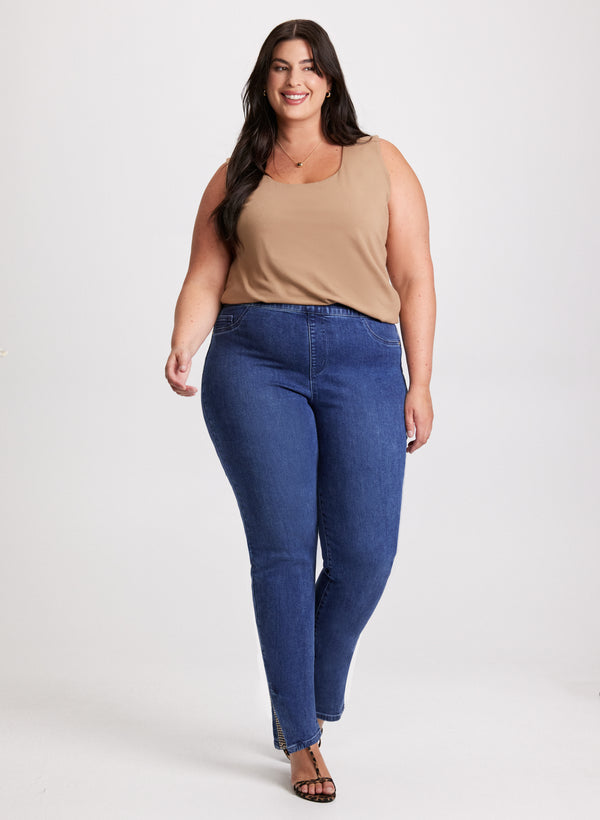 laura Square Neck Tank Top & Pull-On Jeans