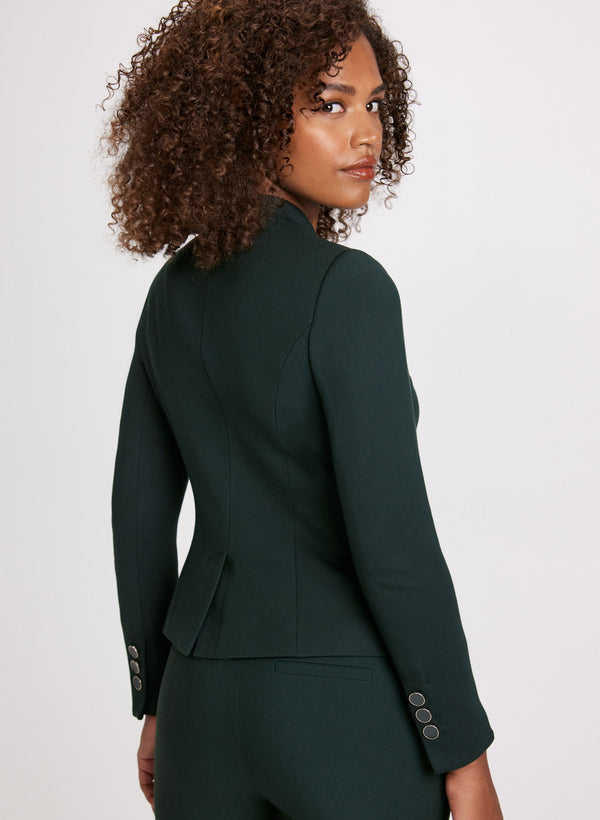 Laura Stand Collar Button-Down Jacket