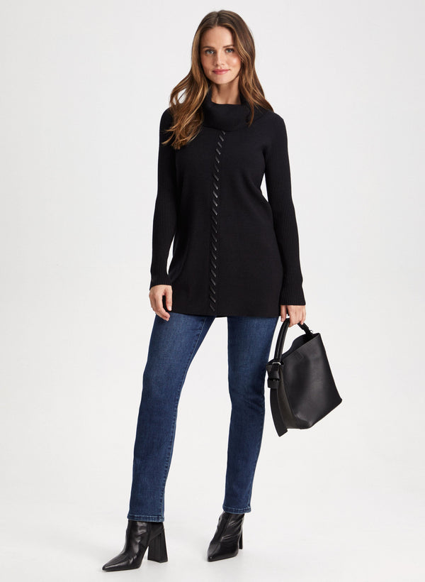 Laura Stitch Detail Cowl Neck Sweater