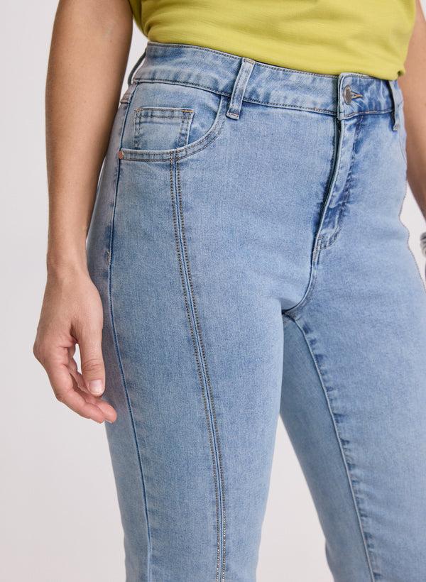 Laura Stone Embellished Denim Capris
