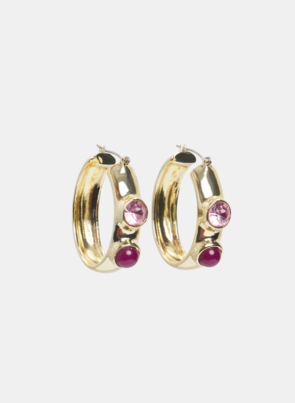 Laura Stone Hoop Earrings