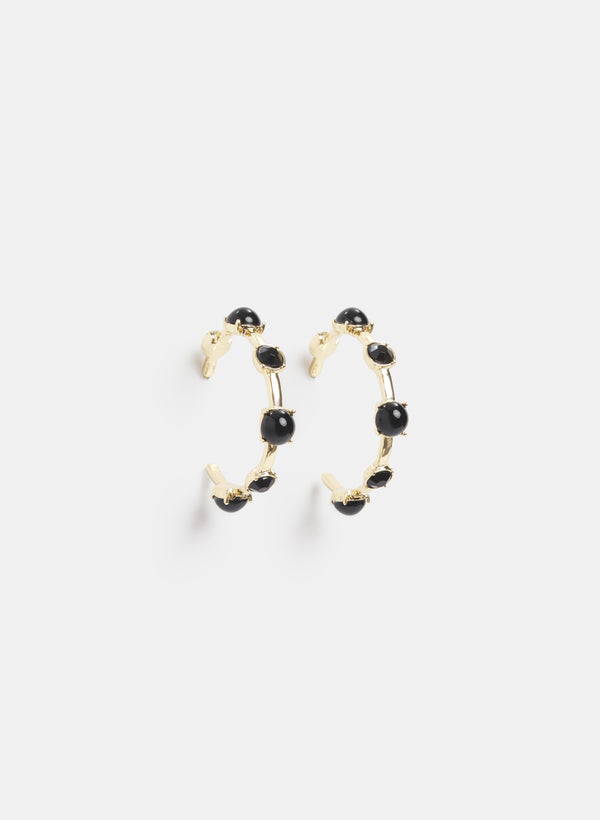 laura Stone Hoop Earrings