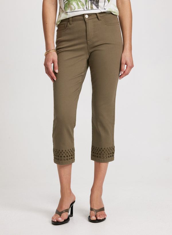 laura Straight Leg Denim Capris