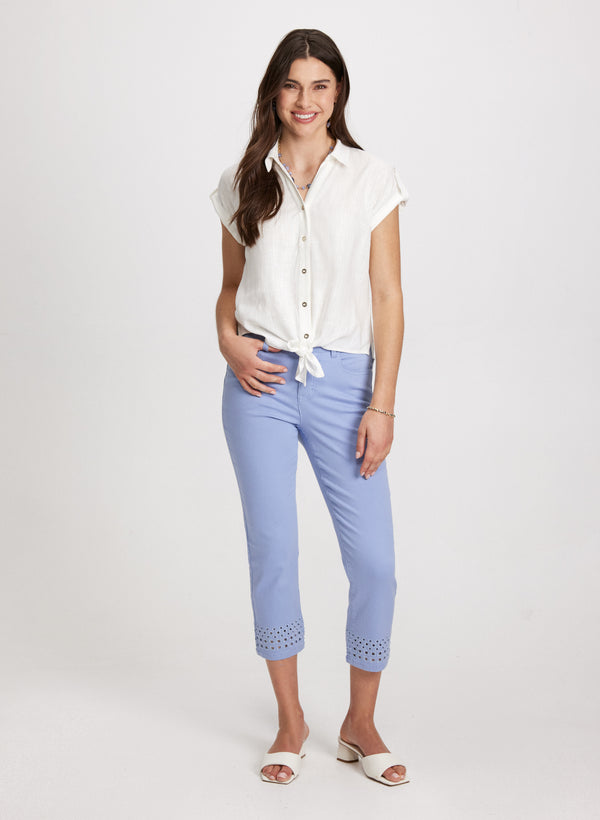 Laura Straight Leg Denim Capris
