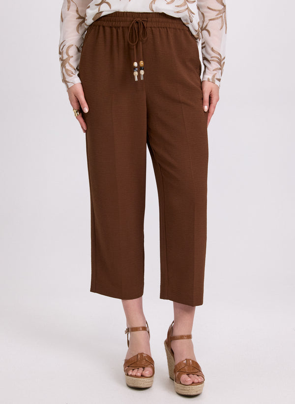 laura Straight-Leg Drawstring Capris