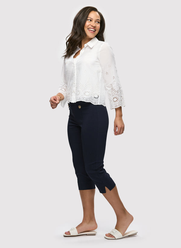 Laura Straight Leg Pull-On Capris