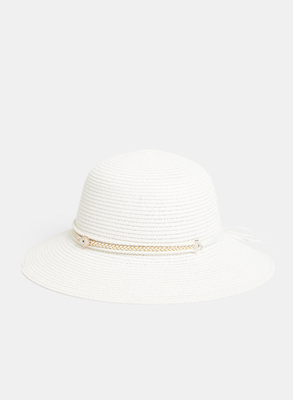 laura Straw Cloche Hat