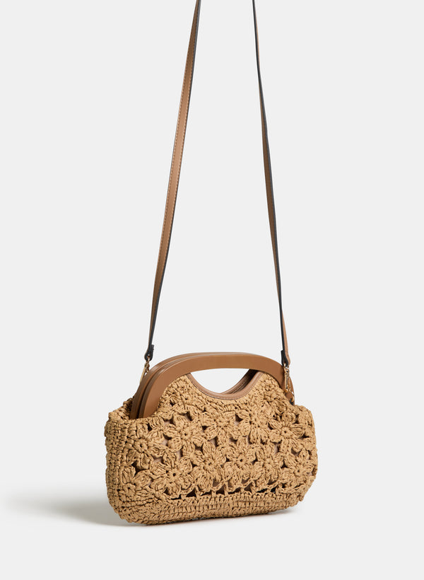 Laura Straw Crochet Handbag