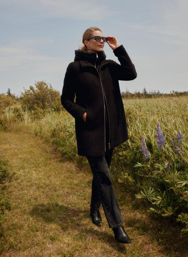 Laura Stretch Wool Blend Coat