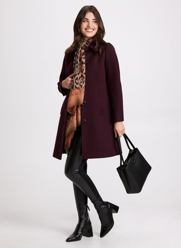 Laura Stretch Wool-Blend Coat