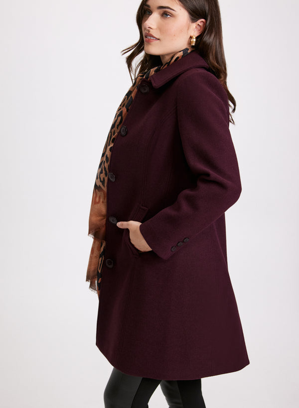 Laura Stretch Wool-Blend Coat