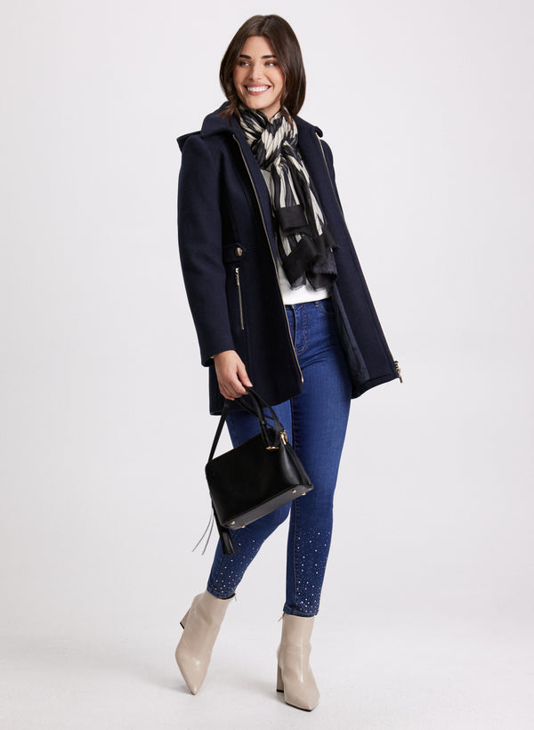Laura Stretch Wool-Blend Coat