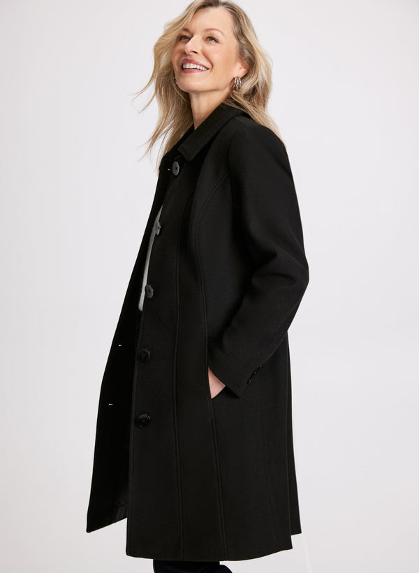 Laura Stretch Wool Blend Coat